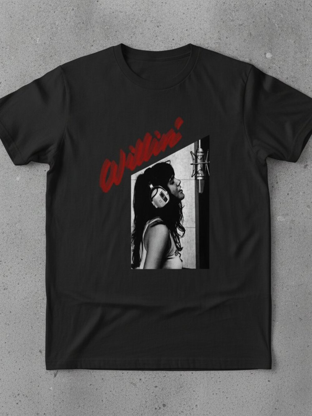 Linda Ronstadt Willin Classic Rock Studio Retro Black Graphic T-Shirt